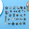 Mistura 30 pingentes pequenos de liga de óleo gota preta desenho animado joia DIY pulseira acessórios de bagagem materiais fabricantes atacado