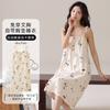 Camisola de Verão com Suspensório para Mulheres 2025 Nova Modal Doce e Fofa Sexy Fina Roupa de Casa para Meninas com Bojos