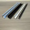 Canaleta ranurada en forma de U de aleación de aluminio, tira de moldura de aluminio, ranura de fijación de vidrio, canaleta decorativa pintada cóncava para techo