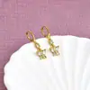 Pendientes para Mujer Estilo Coreano Literarios, Frescos y Dulces Celebridad de Internet Coloridos Zirconia Pendientes de Cisne Pendientes Cortos Elegantes Pendientes