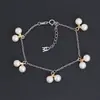 Acessórios DIY Pulseira Base de Pérolas com Várias Contas Prata de Lei S925 Pulseira Elegante Joias Acessório Base de Prata 4-6mm