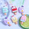 Helado dulce de dibujos animados DIY crema pegamento teléfono móvil carcasa taza de agua pegatina sombreros horquilla brillo resina accesorios de joyería