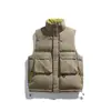 Colete Jaqueta Izexx Tendência Outdoor Estilo Americano para Homens e Mulheres, Gola Alta Engrossada Multibolsos Top Sem Mangas de Trabalho