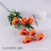 Simulación de 7 cabezas exquisita serie de color otoñal peonía flor de simulación de alta calidad decoración de boda con arreglo floral peonía camelia rosa de té