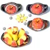 Herramienta engrosada de acero inoxidable para cortar frutas, rebanador de manzanas, descorazonador y rebanador multifuncional en forma de flor