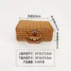 Caja de Almacenamiento Tejida Estilo Chino, Accesorios para Decoración de Bodas, Caja Organizadora de Ratán, Caja para Pasteles de Luna de Mediados de Otoño, Bolso de Mano Estilo Chino de Ratán