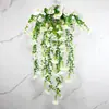 Violeta Cruzada Flor Artificial Eucalipto Glória da Manhã Flor de Seda Casa Casamento Pátio Externo Parede Pendurada Teto de Rattan