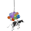 Divertido colgante acrílico de gato y perro con forma de globo, colgante para interior de coche, llavero, accesorios, colgante para decoración del hogar