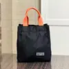 Nova Bolsa Térmica para Marmita Estilo Coreano de Contraste com Forro Isolante, Bolsa de Maternidade, Bolsa de Mão para Trabalho, Lanche, Compras para Mulheres