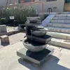 Escultura de Pedra Pátio Paisagem de Água Corrente Ornamentos Tanque de Peixes com Água Circulante Fonte de Paisagismo Piscina Tigela de Água Pequena em Cascata Acabada