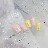 Pegatinas para Uñas con Flores de Tulipán, Perlas en Relieve, Diamantes de Cristal, Tulipanes Tridimensionales Chapados en Oro y Pegatinas para Uñas con Borde Metálico