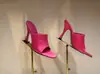 Novedad Moda Primavera y Verano 2025 Versátil Sexy Estilo Europeo y Americano Piel Genuina Tacón de Cuña Punta Cuadrada Zapatillas de Tacón Alto