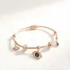 Pulseira de Aço Titânio Dourada de Alta Qualidade Color-Preserving com Diamantes para Mulheres, Joia de Presente Fashion e Versátil, Mais Vendida na Europa e América