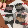 Pinza para el pelo de corazón con diamantes completos para mujer, parte trasera de la cabeza, herramienta para peinar baby hair, pinza para flequillo lateral de niños, pinza BB, pinza para el pelo