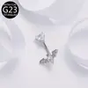 Comercio Electrónico Transfronterizo Al por Mayor F136 Aleación de Titanio Mariposa Murciélago Incrustado con Circonita G23 Anillo para Ombligo Joyería para Piercing