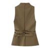 Chaleco Elegante de Moda 2025 Estilo Europeo y Americano Transfronterizo para Mujer Venta al por Mayor Top de Botones sin Mangas 3067146
