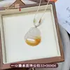 Colgante de ágata natural "Hebilla de la Paz" con orejas de gato, amuleto de calcedonia "Sin Preocupaciones", colgante de Buda y flor de loto
