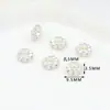 Banho de Cobre Ouro Real 18K Incrustado Diamante Formato de Coração Coração de Pêssego Furo Grande Espaçador de Roda Contas Pulseira Colar Miçangas DIY Acessórios de Joias