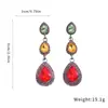 Pendientes de aguja de plata con colgantes de borla de gota de agua incrustados de diamantes, pendientes de estilo retro vintage, joyería de nicho de lujo ligero para mujer