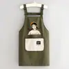 Delantal ligero, resistente al agua, de manga larga con estampado de logotipo, adecuado para uso en la cocina, uso doméstico, catering y trabajo, resistente a las manchas y duradero