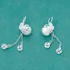 Nuevo S925 Plata Esterlina Seiko Mate Plata Lisa Calado Bolsa de la Suerte Borla Colgante DIY Accesorios para Pulsera Collar