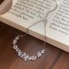 Pulsera de Flor de Glicinia de Plata de Ley S925 para Mujer, Nicho Exquisita de Alta Gama, Lujo Ligero, Regalo de San Valentín para Novia