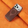 Adecuado para funda de teléfono Apple 18 Pro Max, soporte magnético giratorio, funda anti-caídas para iPhone 17, funda de cuero de color sólido 16