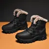 Botas de Nieve Nuevas de Invierno Cálidas con Felpa Adicional Zapatos de Algodón Engrosados de Caña Alta para Exteriores Zapatos Casuales para Hombre