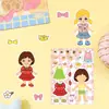 8 pegatinas de disfraces de personajes de dibujos animados para niños y niñas, pegatinas DIY de cambio de cara y vestimenta, pegatinas educativas para manualidades de aprendizaje temprano