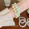 Bonito Gato Pata Impressão Placa Jogar Pulseira Elástica Coração Da Menina Bonito Divertido Moda Personalidade Tendência Doce Temperamento Acessórios