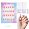 24 Peças de Unhas Postiças Usáveis para Adultos Produtos Acabados Transfronteiriços Patches de Manicure de Alta Qualidade Manicure Amêndoa Removível Atacado