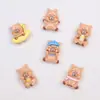 Mini capibara de dibujos animados brillante kappibala accesorios de resina diy goma de crema adornos para coche parche agujero zapatos
