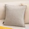 Cojín Decorativo de Terciopelo Sólido Color Crema Claro para Invierno, Cojín para Sofá de Sala de Estar con Acabado de Alta Gama, Cojín Engrosado para Respaldo