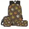 Estojo Lápis Mochila Desenho Direto da Fábrica Grande Capacidade Mochila Casual para Alunos do Ensino Fundamental e Médio Conjunto de Três Peças em Estoque
