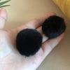 Bola de pelo pequeña de 4 cm de color para suministro puntual, bola de peluche de imitación de conejo Rex, gorro navideño de bricolaje, bola de pelo artificial.