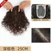 Pieza de Cabello de Red Cielo Estrellado y Seda de Maíz para Madres para Cubrir el Cabello Blanco, Flequillo Esponjoso, Peluca Ligera de Cabello Natural Rizado