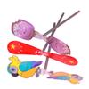 Novo Desenho Animado Libélula de Bambu Voadora Brinquedos DIY Artesanais Brinquedos Interativos Nostálgicos de Fada Voadora para Jardim de Infância ao Ar Livre