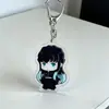 Llavero de Anime Demon Slayer Kamado Tanjirou Nezuko Acrílico Patrón de Dibujos Animados Colgante para Mochila