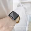 Correa de Cuero con Cola en V Adecuada para Apple Watch 6789 S10 S11 Generación iWatch Ultra Pulsera de Cuero