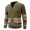 Suéter Jaqueta Cardigan Novo Outono/Inverno 2026 Transfronteiriço Tricô Gola V Estilo Étnico Fashionável Solto Casual Peça de Exterior