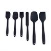 Conjunto de 6 peças de utensílios de silicone para cozinha, incluindo espátula, raspador, espátula para bolo e pincel para untar.