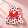 Vestido Princesa Floral para Cachorro Pequeno, Roupa Primavera Verão para Gatos, Teddy e Bichon Frise, Vestido Fofo para Cachorro de Estimação, Estilo Fino de Verão