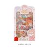 Lujia Bronceado Dibujos Animados Lindos Paquete de 4 Pegatinas de Papel Japonés Papelería para Niñas Pegatinas Girly Corazón Cuaderno Pegatinas para Estudiantes