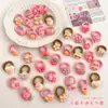 Anillo para el pelo de toalla infantil de alta elasticidad, lindo, rosa, para niña, bebé, coleta, cuerda para el pelo pequeña Joo, no maltrata el pelo, banda de goma, accesorios para el pelo