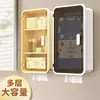 Suporte para papel higiênico, caixa de lenços para armazenamento de absorventes específica para banheiro, montado na parede, porta-papel higiênico sem furar