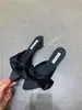 Sandalias de Goma Estilo Francés con Lazo para Mujer, Nuevo Modelo Verano 2026, Elegantes Sandalias de Tacón Grueso Satinadas con Punta