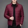 Chaqueta Ligera de Algodón con Plumón para Hombre Otoño Invierno Cuello Alto Estilo Corto Ropa de Abrigo para Hombres de Mediana Edad y Jóvenes Casual Ligera Cálida Chaqueta de Algodón Chaqueta Hombres