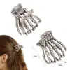 Pinza para el Cabello de Halloween con Diseño Único, Pinza de Garra de Telaraña, Accesorio para el Cabello Transfronterizo para la Parte Posterior de la Cabeza, Pinza de Tiburón, Pasador de Araña
