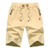 Shorts masculinos transfronteiriços cor sólida combinando calça esportiva de manga curta combinando terno utilitário calças casuais transfronteiriças comércio exterior masculino