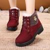 Botas de Nieve Gruesas y Cálidas del Noreste para Mujer, Forradas de Felpa, Nuevas Botas Cortas de Invierno 2026, Botas Martin con Cordones, Zapatos de Algodón de Abuela para Mujer